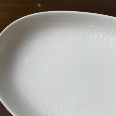 画像3: ロイヤルコペンハーゲンホワイトペルメッテ  オーバルデッシュ  used