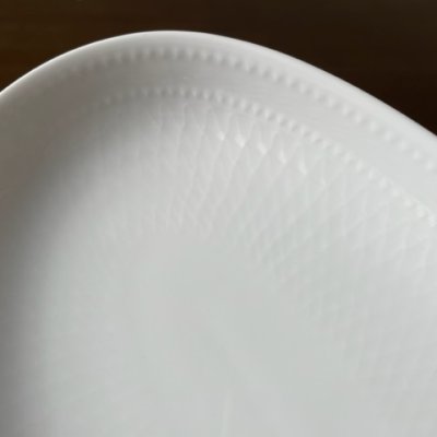 画像4: ロイヤルコペンハーゲンホワイトペルメッテ  オーバルデッシュ  used