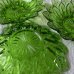 画像5: 緑のひまわりのサラダ皿3枚セット  未使用 (5)