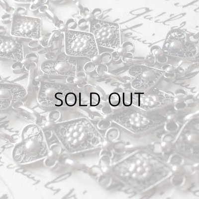 画像7: フィリグリーシルバーマフチェーン  アンティーク