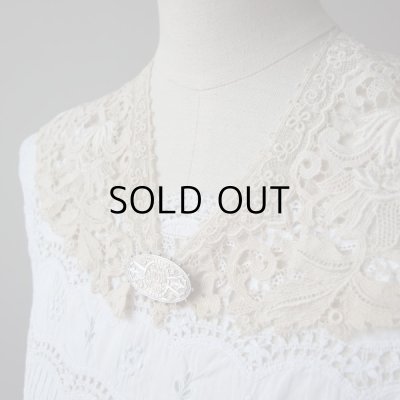 画像5: ビクトリアンのスターリングシルバーオーバルブローチ  アンティーク