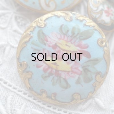 画像5: フランスアンティーク エナメルボタンアソード A