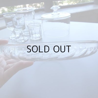 画像5: 大正ガラス 大皿と小皿 2枚組  アンティーク