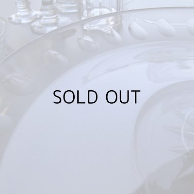 画像3: 大正ガラス 大皿と小皿 2枚組  アンティーク