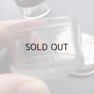 画像6: ガラスのクリームポット2個セット  アンティーク