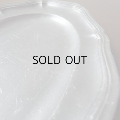 画像5: ピューター花リム オーバル皿  フランスアンティーク