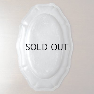 画像7: ピューター花リム オーバル皿  フランスアンティーク