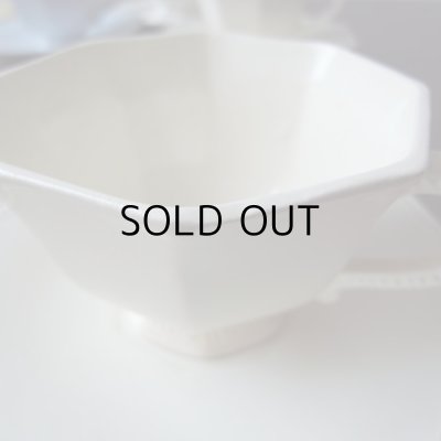 画像6: レア！モントロー オクトゴナル  カップ&ソーサー『B 』生成り  アンティーク