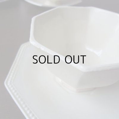 画像8: レア！モントロー オクトゴナル  カップ&ソーサー『B 』生成り  アンティーク