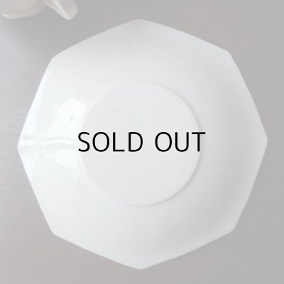 画像11: レア！モントロー オクトゴナル  カップ&ソーサー『B 』生成り  アンティーク