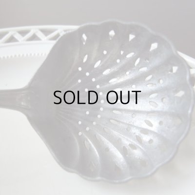 画像3: ふたりのエンジェル！ピューターのシュガーシフタースプーン  アンティーク