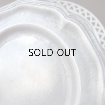 画像5: ピューターの花リムミニトレイ2枚セット  アンティーク