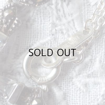 画像9: クリスタルなガラス   シルバークロスペンダント  アンティーク