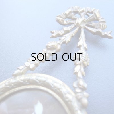 画像4: リボンのフォトフレーム  壁掛け用  フランスアンティーク