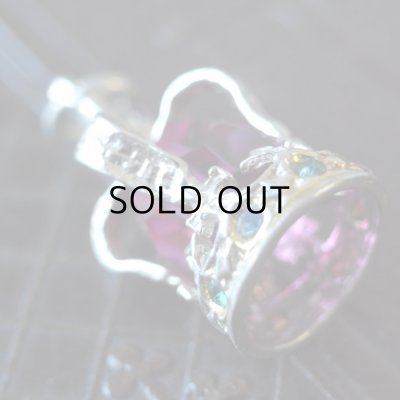 画像6: シルバーチャーム  王女さまのピンクの王冠  アンティーク