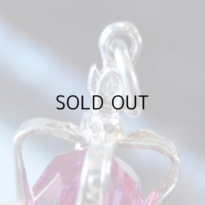 画像7: シルバーチャーム  王女さまのピンクの王冠  アンティーク