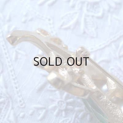 画像9: トリファリ  えんどう豆のブローチとイヤリングのセット  アンティーク