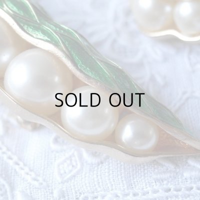 画像12: トリファリ  えんどう豆のブローチとイヤリングのセット  アンティーク