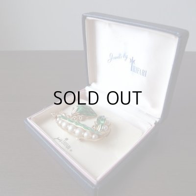 画像19: トリファリ  えんどう豆のブローチとイヤリングのセット  アンティーク