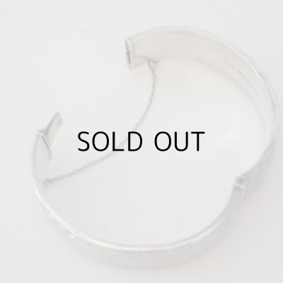 画像10: 幾何学模様のシルバーバングル  アンティーク ＊凹みがあります