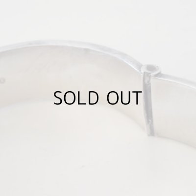 画像12: 幾何学模様のシルバーバングル  アンティーク ＊凹みがあります