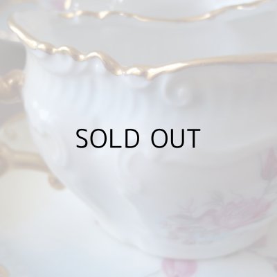 画像13: ムスタッシュカップ2客組  優美なバラ  イギリスアンティーク