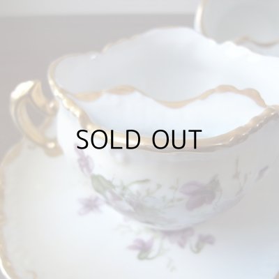 画像3: ムスタッシュカップ2客組  可憐なスミレ  イギリスアンティーク