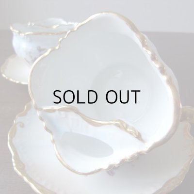 画像9: ムスタッシュカップ2客組  可憐なスミレ  イギリスアンティーク