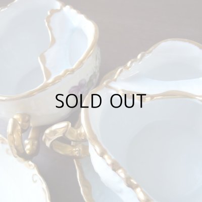 画像17: ムスタッシュカップ2客組  可憐なスミレ  イギリスアンティーク