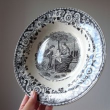 他の写真1: 天使のいるグリザイユの皿  フランスアンティーク