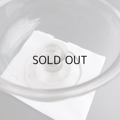 画像3: 手吹きガラスの脚付コンフィチュールグラス 「C」　フランスアンティーク 