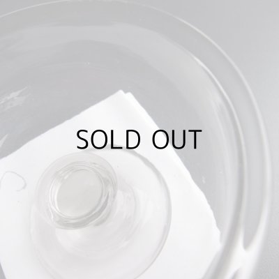 画像4: 手吹きガラスの脚付コンフィチュールグラス 「C」　フランスアンティーク 