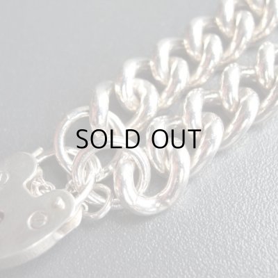 画像5: パドロックのシルバーチェーンブレスレット　イギリスアンティーク