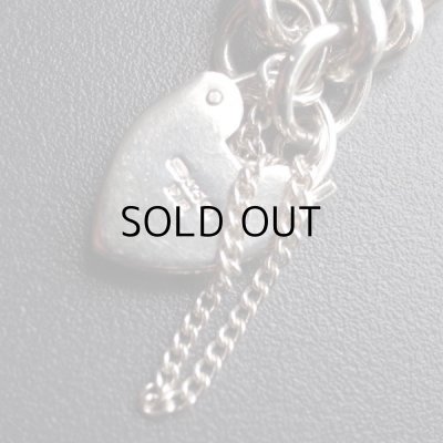 画像8: パドロックのシルバーチェーンブレスレット　イギリスアンティーク