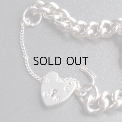 画像12: パドロックのシルバーチェーンブレスレット　イギリスアンティーク