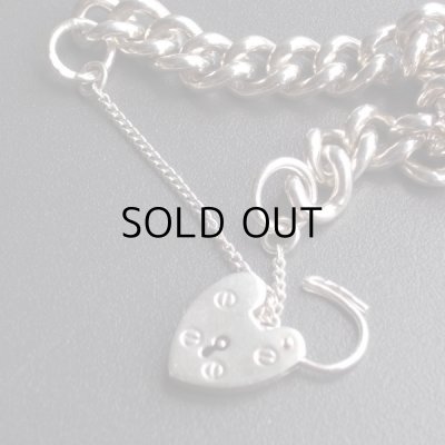 画像13: パドロックのシルバーチェーンブレスレット　イギリスアンティーク