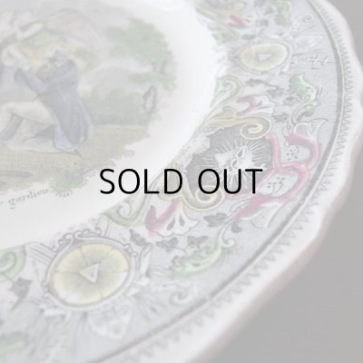 画像4: クレイユモントローの絵皿　フランスアンティーク