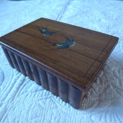画像1: からくり箱のような鍵付きモシュリンヌBOX   フランスアンティーク