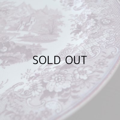 画像3: 紫のグリザイユの平皿　オランダアンティーク