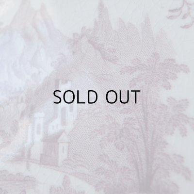 画像10: 紫のグリザイユの平皿　オランダアンティーク