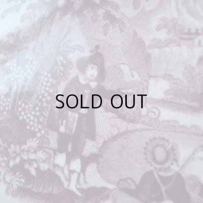 画像12: 紫のグリザイユの平皿　オランダアンティーク