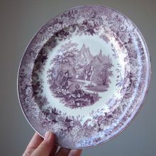 他の写真1: 紫のグリザイユの平皿　オランダアンティーク