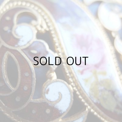 画像8: アンティークエナメルボタン『ボタニカルブラウン』