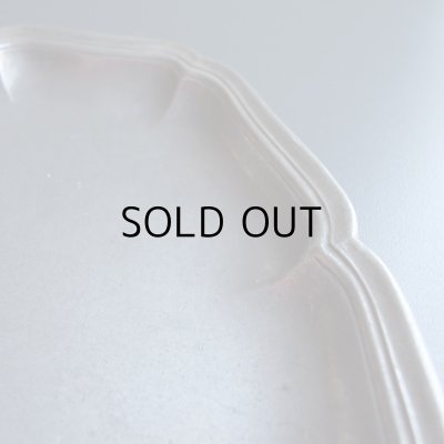 画像3: 花リムオーバル ピューターのお皿　フランスアンティーク