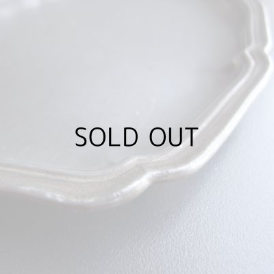 画像5: 花リムオーバル ピューターのお皿　フランスアンティーク