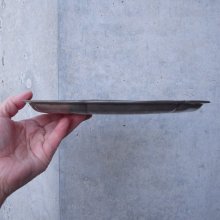 他の写真2: 花リムオーバル ピューターのお皿　フランスアンティーク