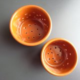 南仏陶器  穴あきポット2個セット