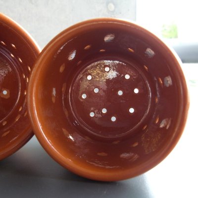 画像6: 南仏陶器  穴あきポット2個セット