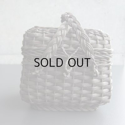 画像1: ドールサイズの蓋付き黒パニエ　フランスアンティーク