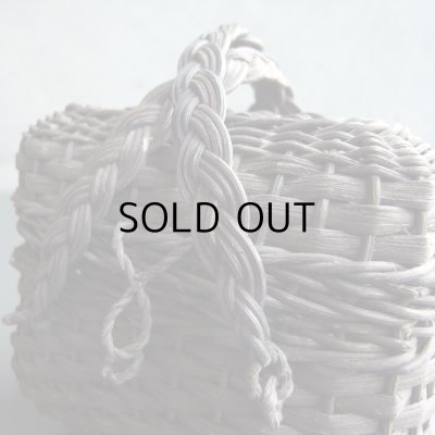 画像5: ドールサイズの蓋付き黒パニエ　フランスアンティーク